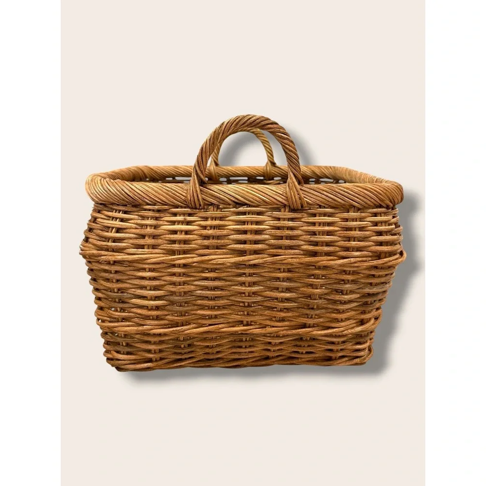 Medium Square Rattan Harvest Basket Brown - Threshold Studio McGee, Target